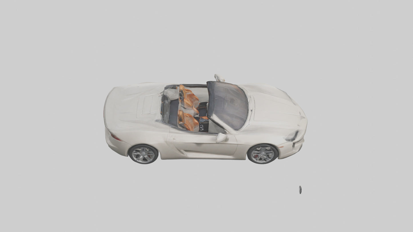 Convertible Sports Car model VR / AR / low-poly