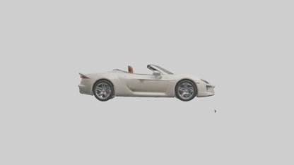 Convertible Sports Car model VR / AR / low-poly