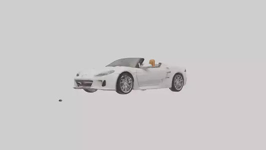 Convertible Sports Car model VR / AR / low-poly