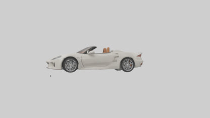 Convertible Sports Car model VR / AR / low-poly