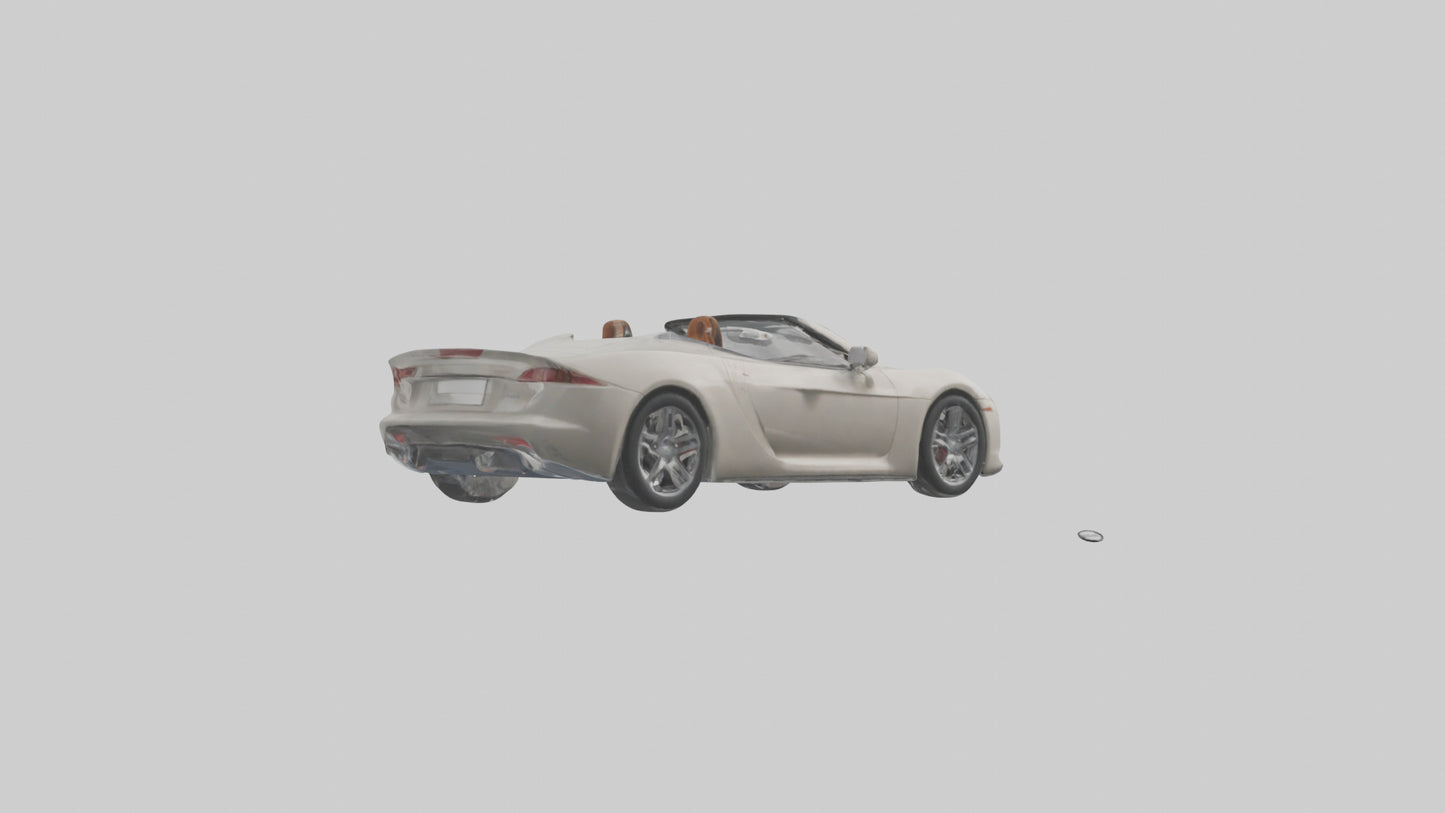 Convertible Sports Car model VR / AR / low-poly