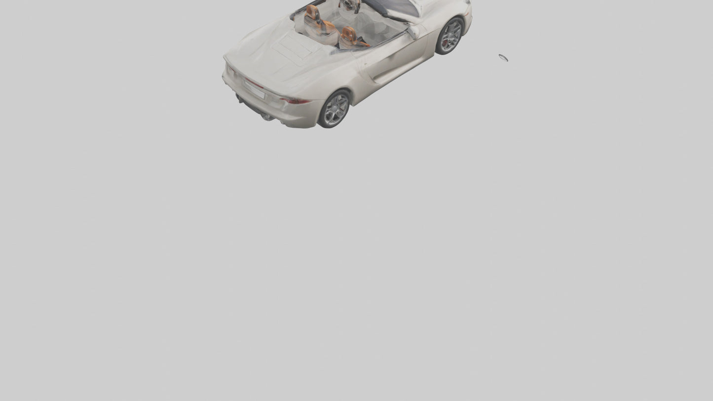 Convertible Sports Car model VR / AR / low-poly