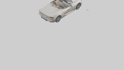 Convertible Sports Car model VR / AR / low-poly