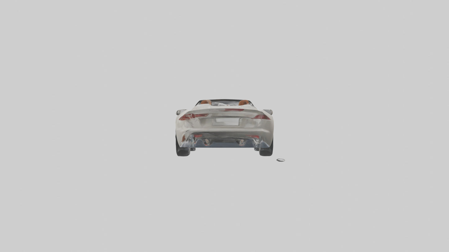Convertible Sports Car model VR / AR / low-poly