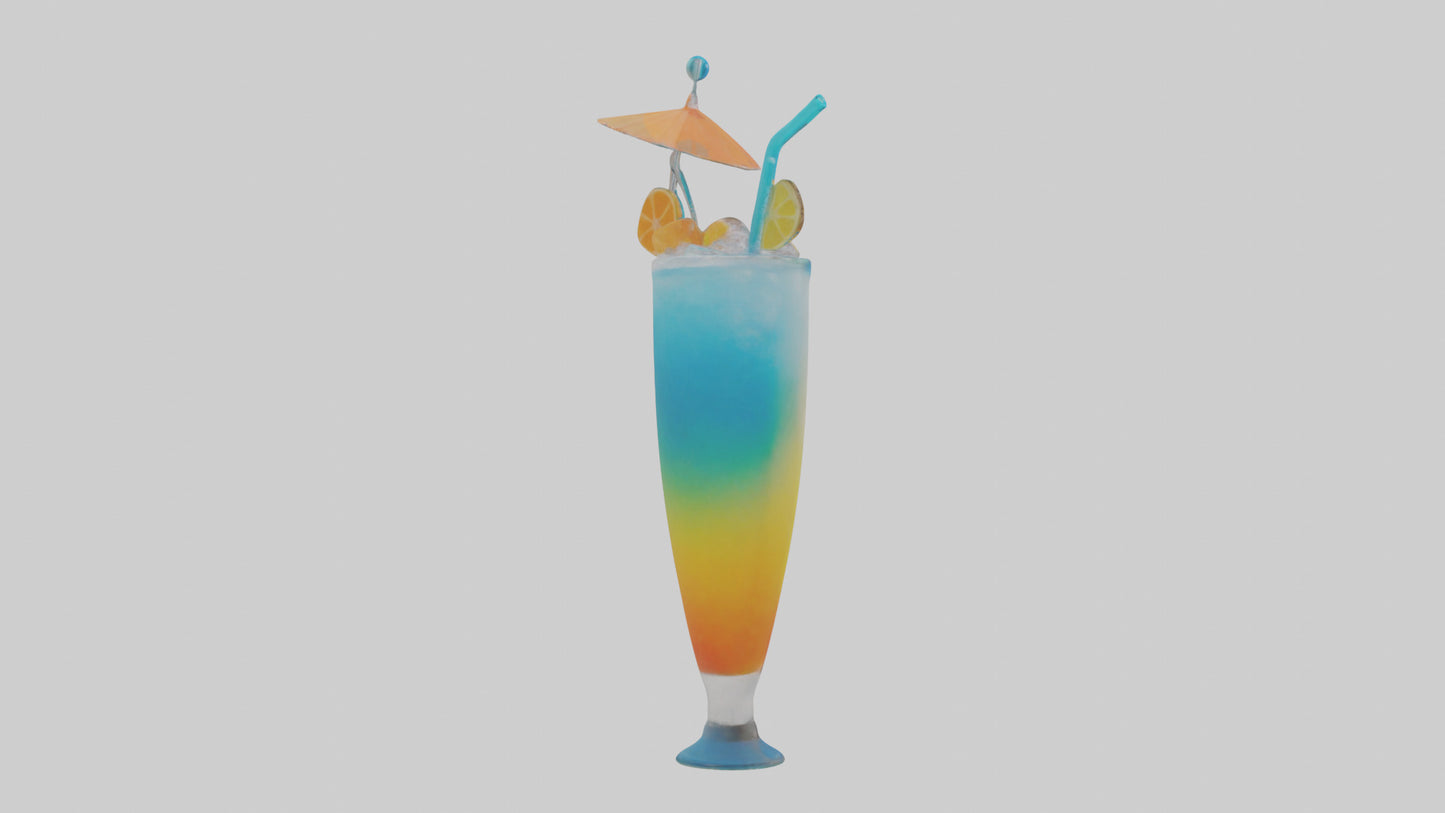 Cool Beach Drink model VR / AR / low-poly
