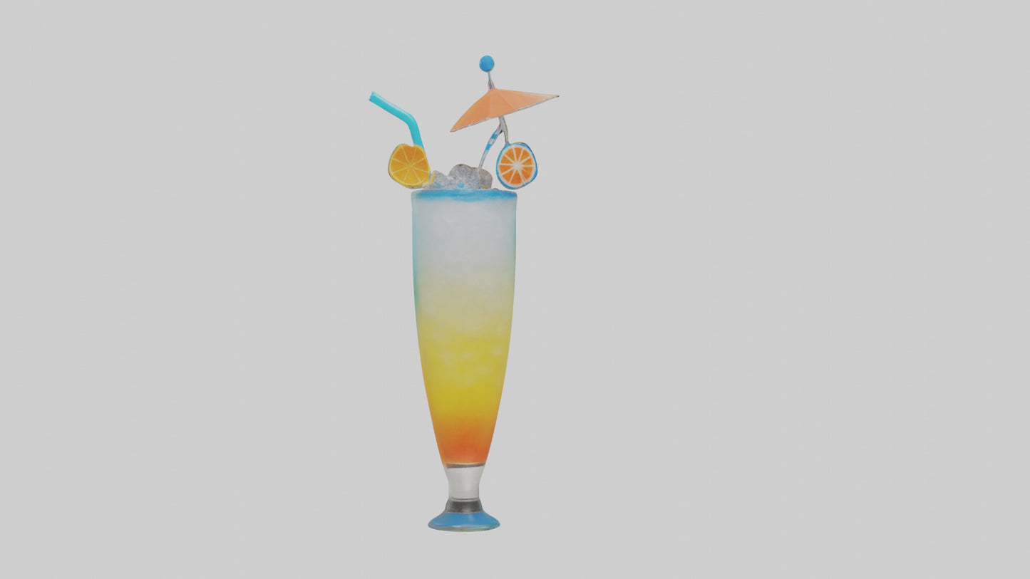 Cool Beach Drink model VR / AR / low-poly