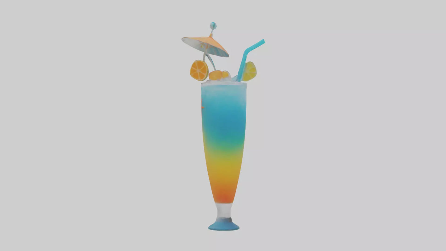 Cool Beach Drink model VR / AR / low-poly