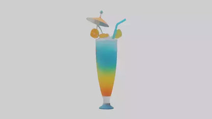Cool Beach Drink model VR / AR / low-poly