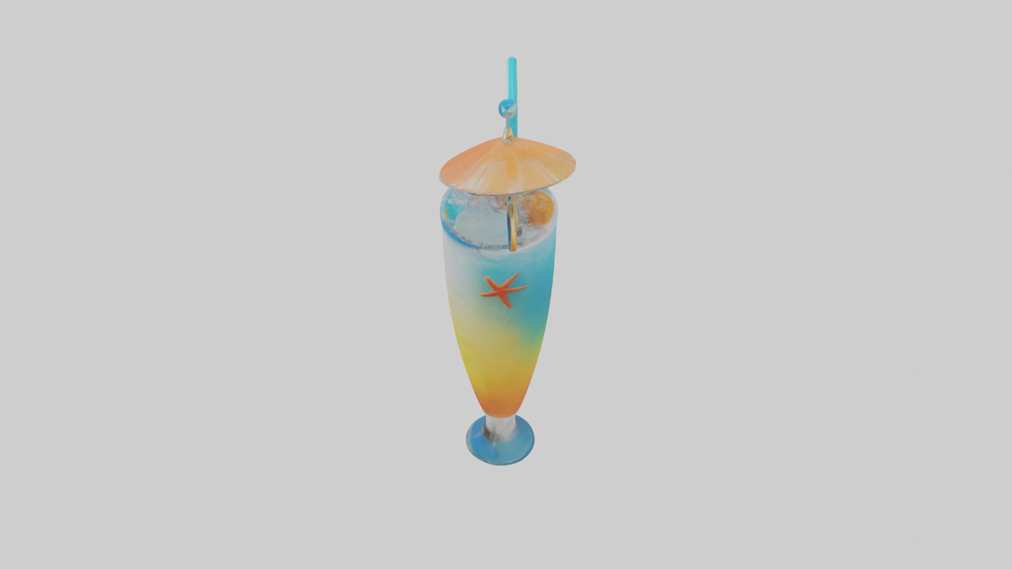Cool Beach Drink model VR / AR / low-poly