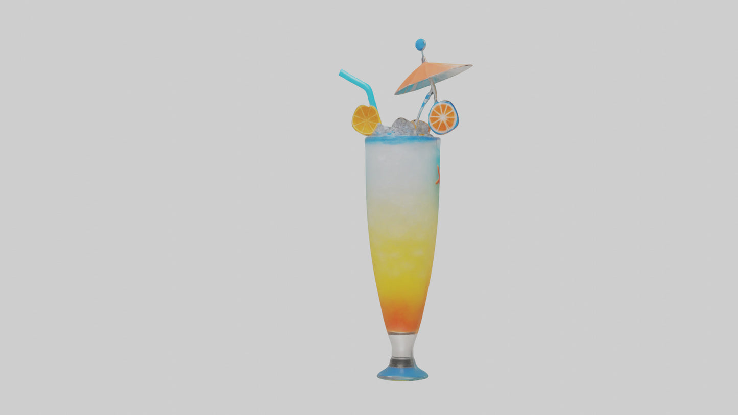 Cool Beach Drink model VR / AR / low-poly