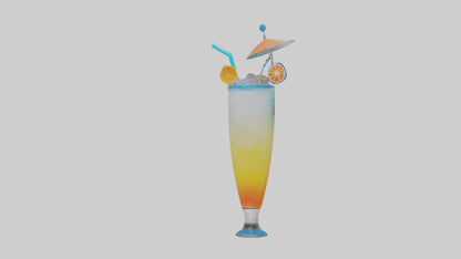 Cool Beach Drink model VR / AR / low-poly