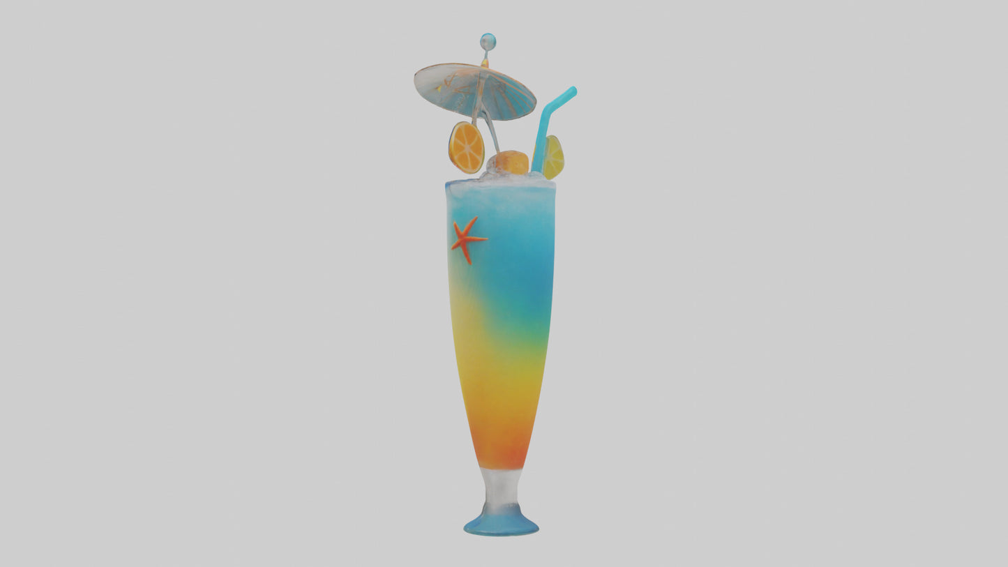 Cool Beach Drink model VR / AR / low-poly