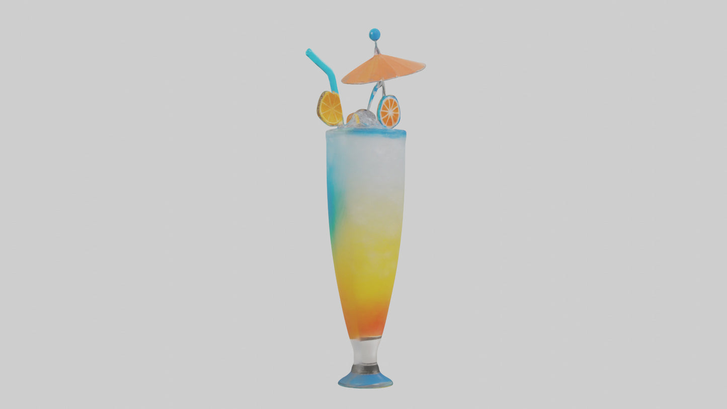 Cool Beach Drink model VR / AR / low-poly