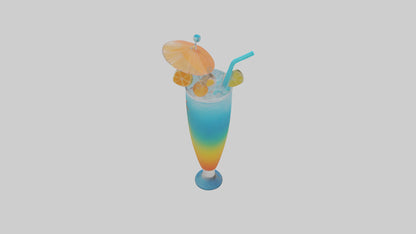 Cool Beach Drink model VR / AR / low-poly