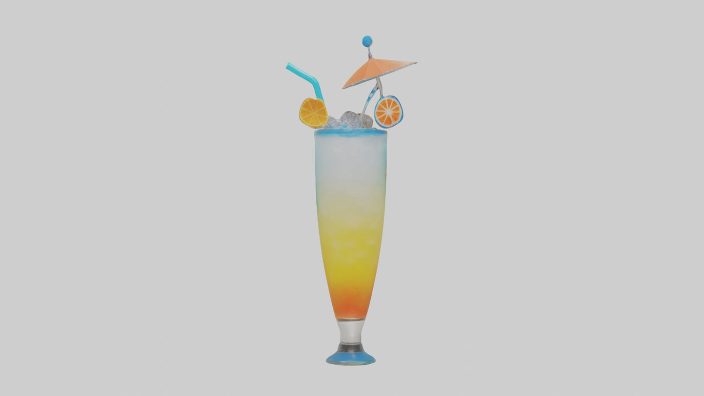 Cool Beach Drink model VR / AR / low-poly