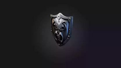 Cool style shield model 3D model