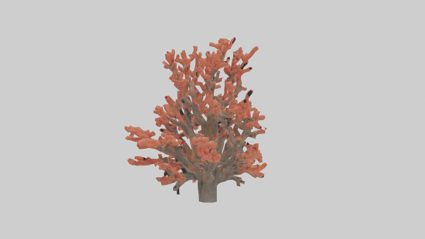 3D model Coral tree model VR / AR / low-poly