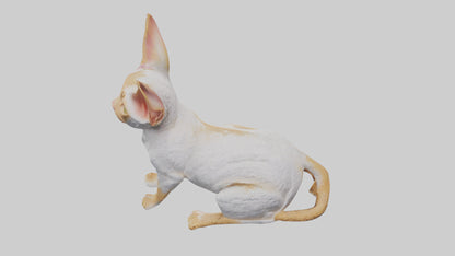 Cornish Rex statue model VR / AR / low-poly