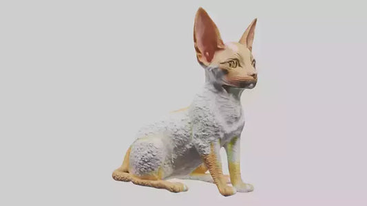 Cornish Rex statue model VR / AR / low-poly