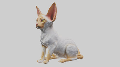 Cornish Rex statue model VR / AR / low-poly