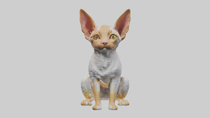 Cornish Rex statue model VR / AR / low-poly