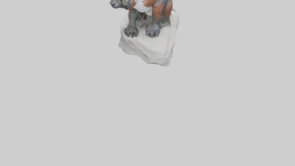 Cottontop Tamarin statue model 3D model