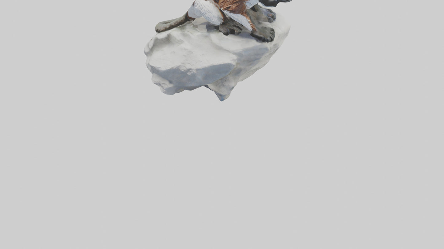 Cottontop Tamarin statue model 3D model