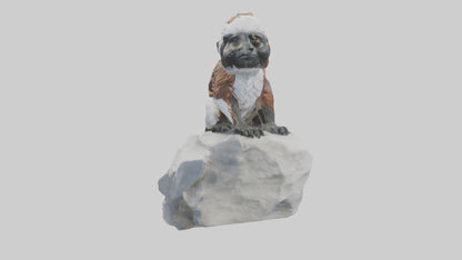 Cottontop Tamarin statue model 3D model