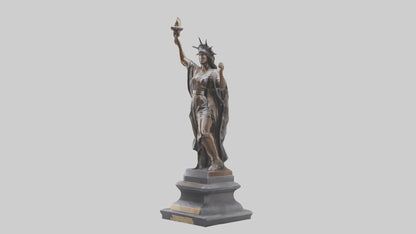 Courageous Freedom statue model VR / AR / low-poly