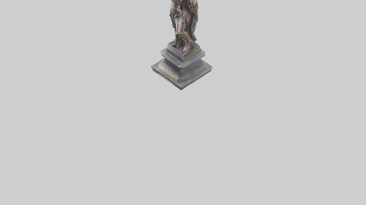 Courageous Freedom statue model VR / AR / low-poly