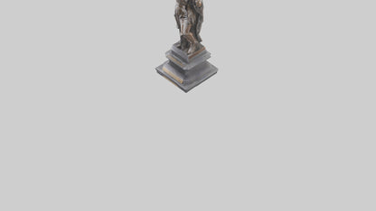 Courageous Freedom statue model VR / AR / low-poly