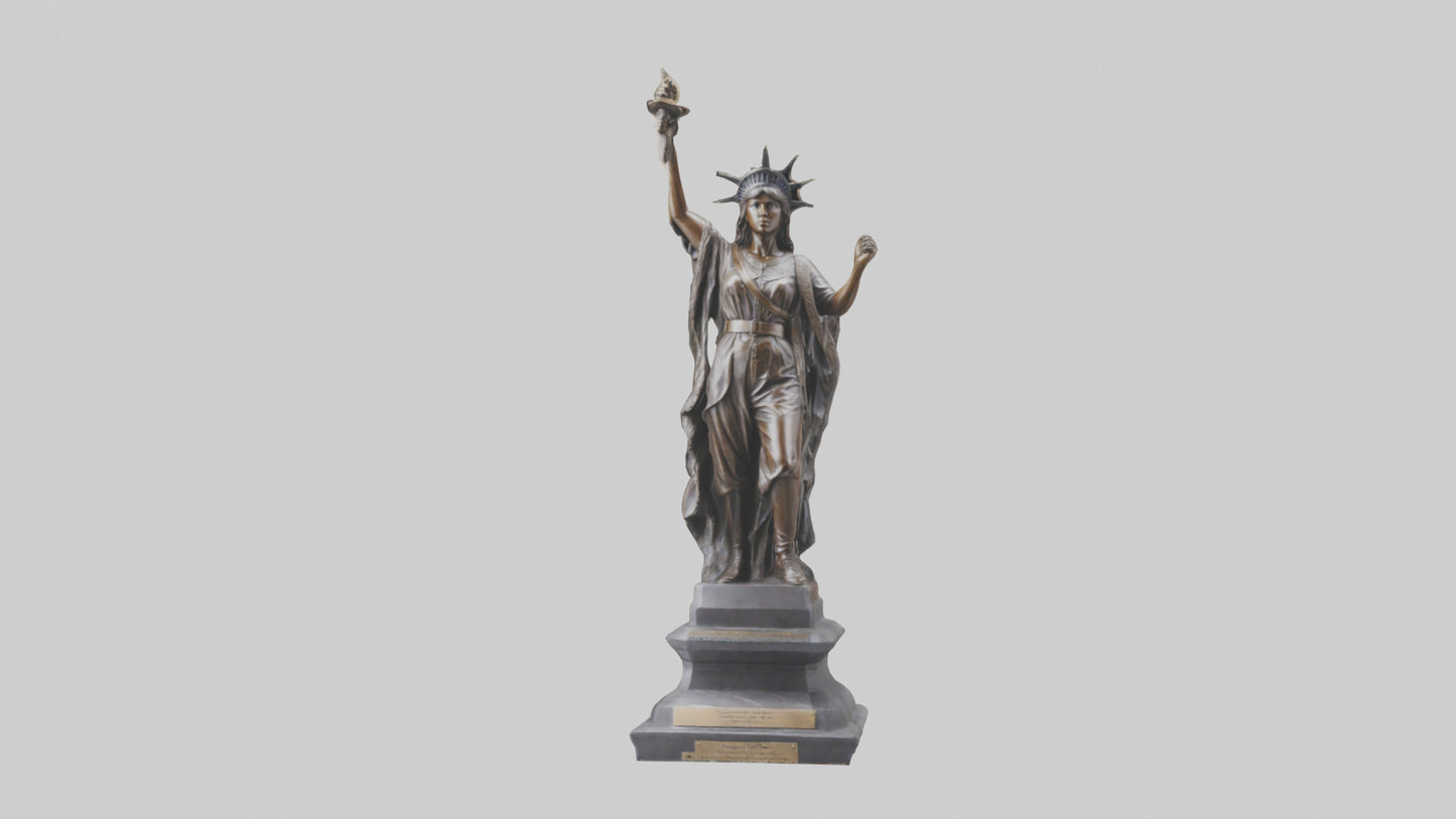 Courageous Freedom statue model VR / AR / low-poly