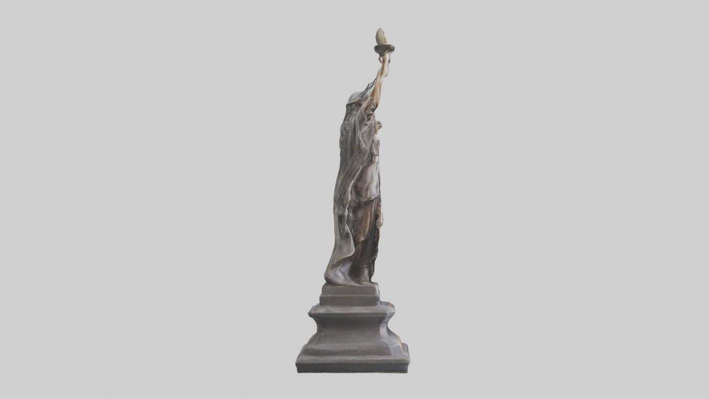 Courageous Freedom statue model VR / AR / low-poly
