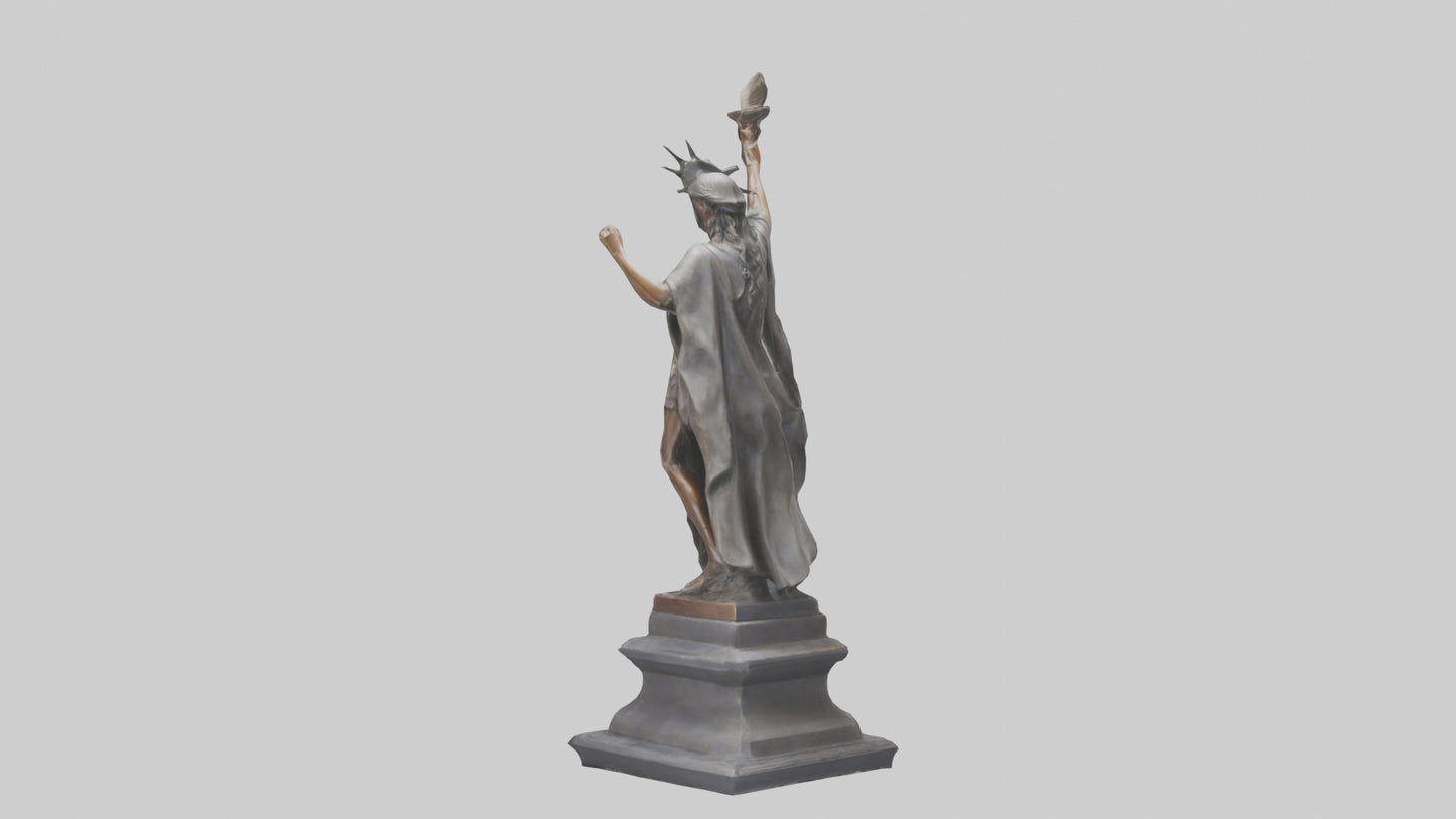 Courageous Freedom statue model VR / AR / low-poly