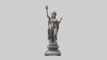 Courageous Freedom statue model VR / AR / low-poly