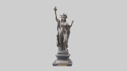 Courageous Freedom statue model VR / AR / low-poly