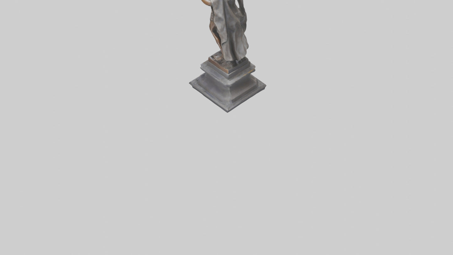 Courageous Freedom statue model VR / AR / low-poly