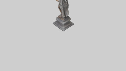 Courageous Freedom statue model VR / AR / low-poly