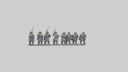 Courageous Warriors statue model VR / AR / low-poly