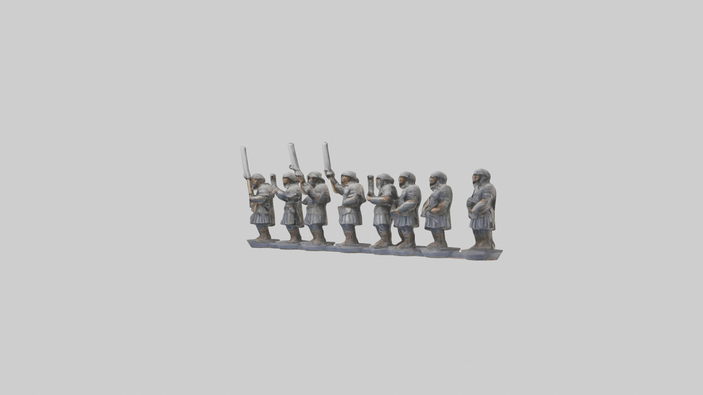 Courageous Warriors statue model VR / AR / low-poly