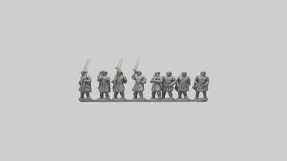 Courageous Warriors statue model VR / AR / low-poly