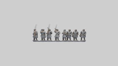 Courageous Warriors statue model VR / AR / low-poly