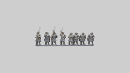 Courageous Warriors statue model VR / AR / low-poly