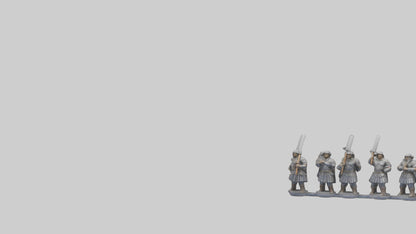 Courageous Warriors statue model VR / AR / low-poly