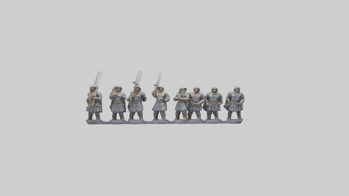 Courageous Warriors statue model VR / AR / low-poly