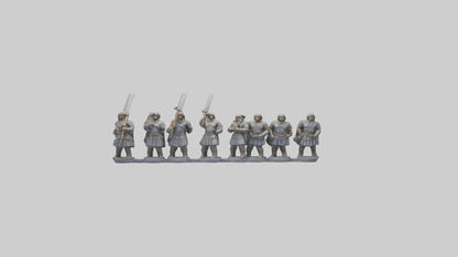 Courageous Warriors statue model VR / AR / low-poly