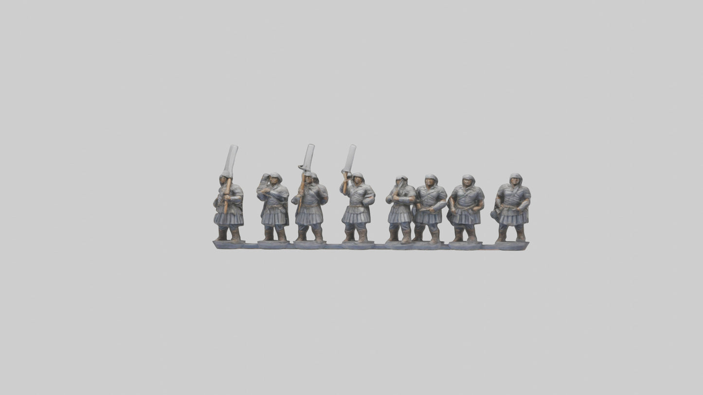Courageous Warriors statue model VR / AR / low-poly