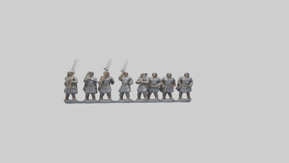 Courageous Warriors statue model VR / AR / low-poly