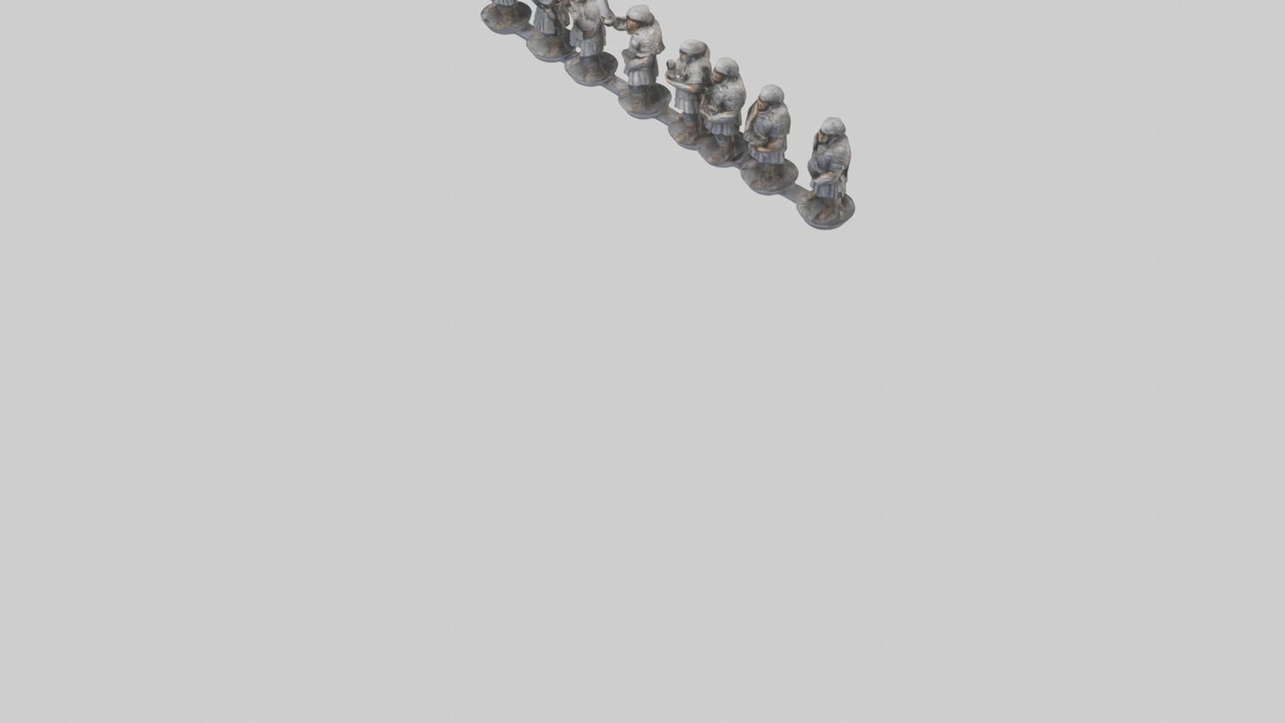 Courageous Warriors statue model VR / AR / low-poly