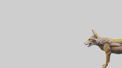 3D model Coyote statue model VR / AR / low-poly
